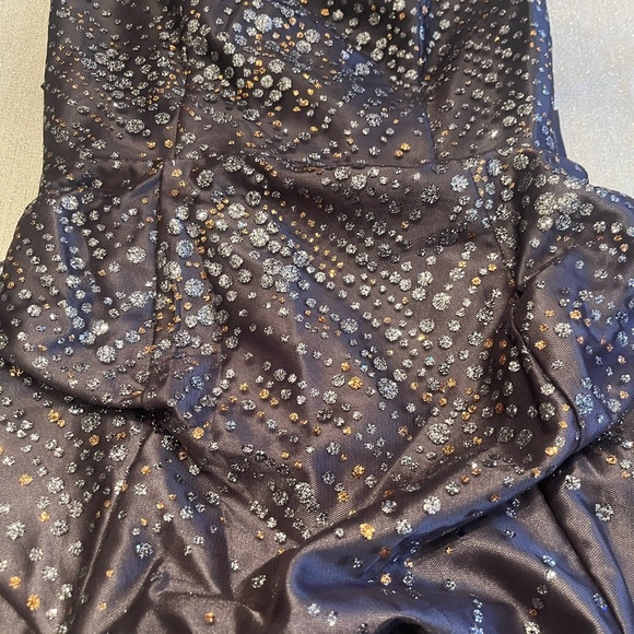 Vintage 80s Jessica McClintock Gunne Sax Prom Dress Strapless Metallic Gray sz3 - Picture 10 of 12